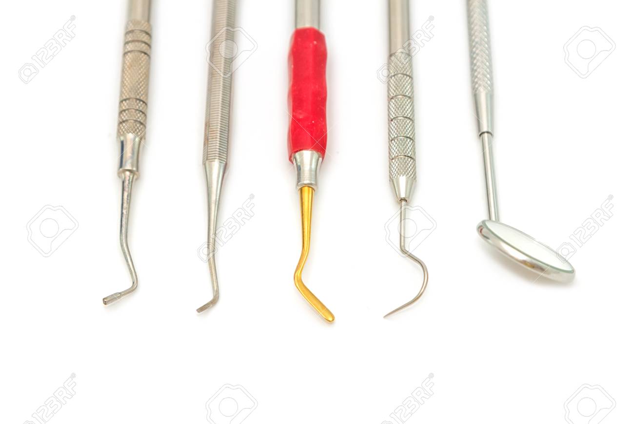 professional dental tools on