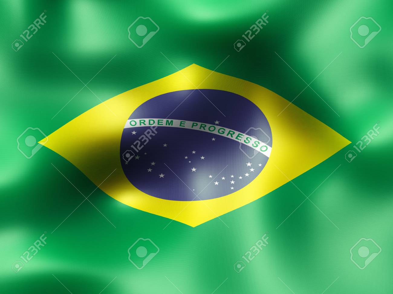 ブラジル国旗の 3 D 図 の写真素材 画像素材 Image