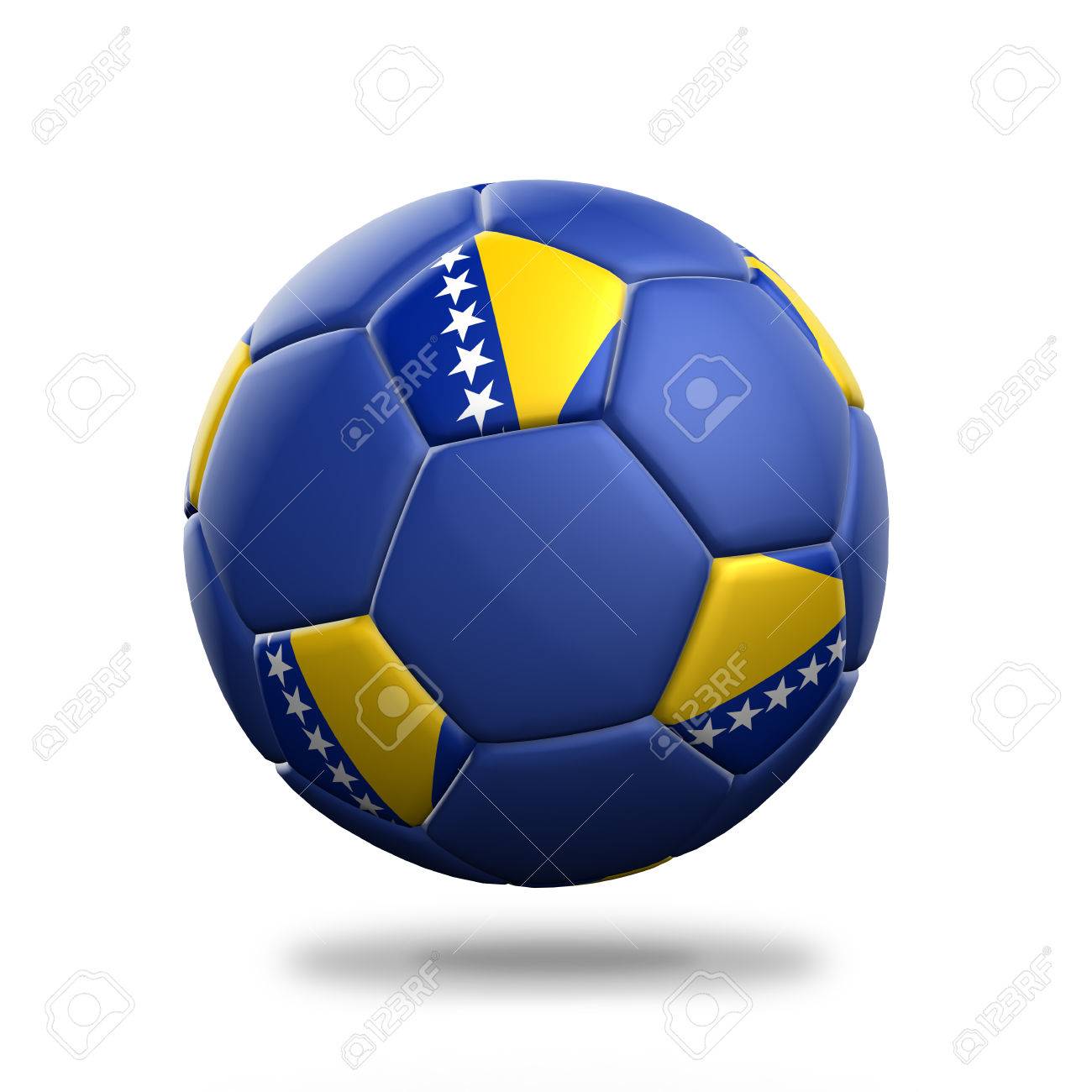 ボスニア ヘルツェゴビナ サッカー ボール分離ホワイト バック グラウンド の写真素材 画像素材 Image