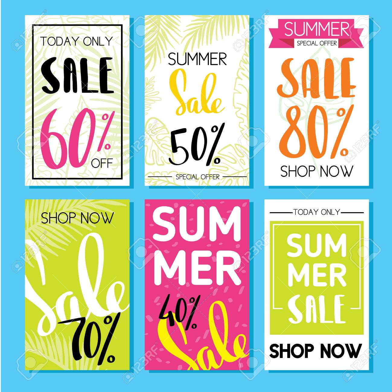stock illustration promotional templates