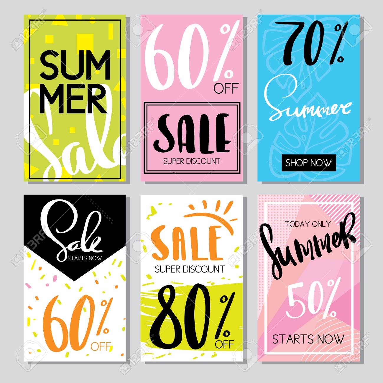 stock illustration promotional templates