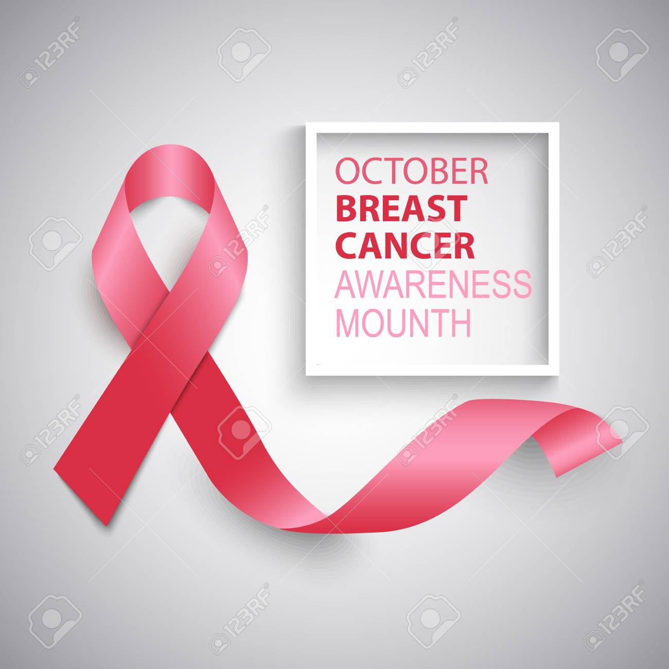 breast cancer awareness ribbon background template royalty free