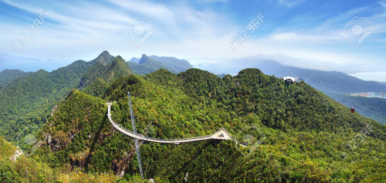 マレーシア ランカウイ島の山にスカイ ブリッジ の写真素材 画像素材 Image