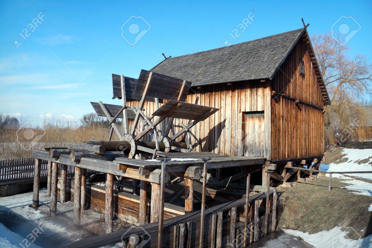 Old wooden watermill , Nowogrod Heritage Park, Poland - 7019600 Old wooden watermill , Nowogrod Heritage Park, Poland - 7019600
