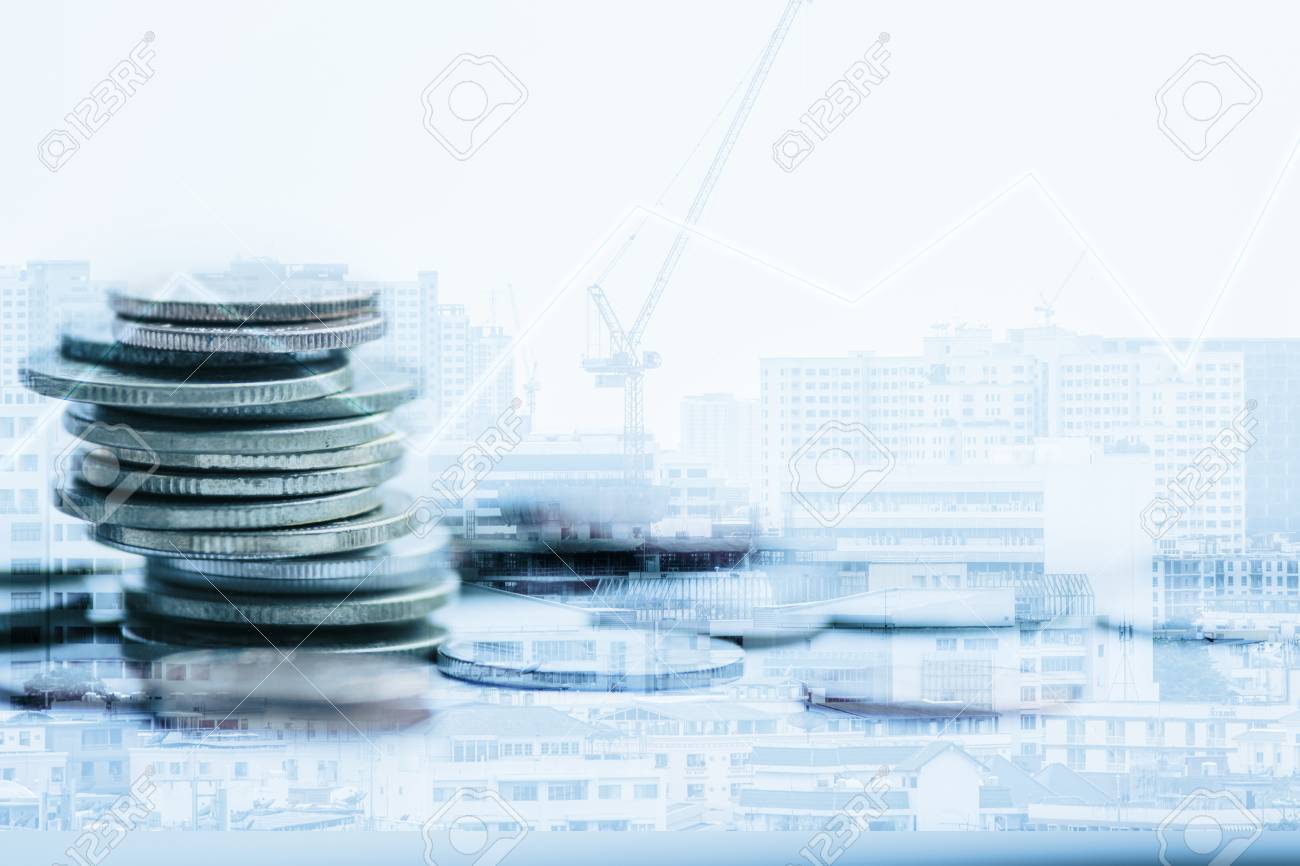 stack of coins stock