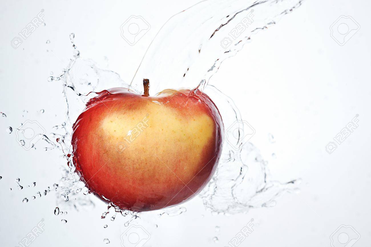 fresh split red apple