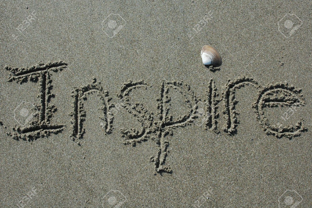 sand writing inspire stock photo picture and royalty free image