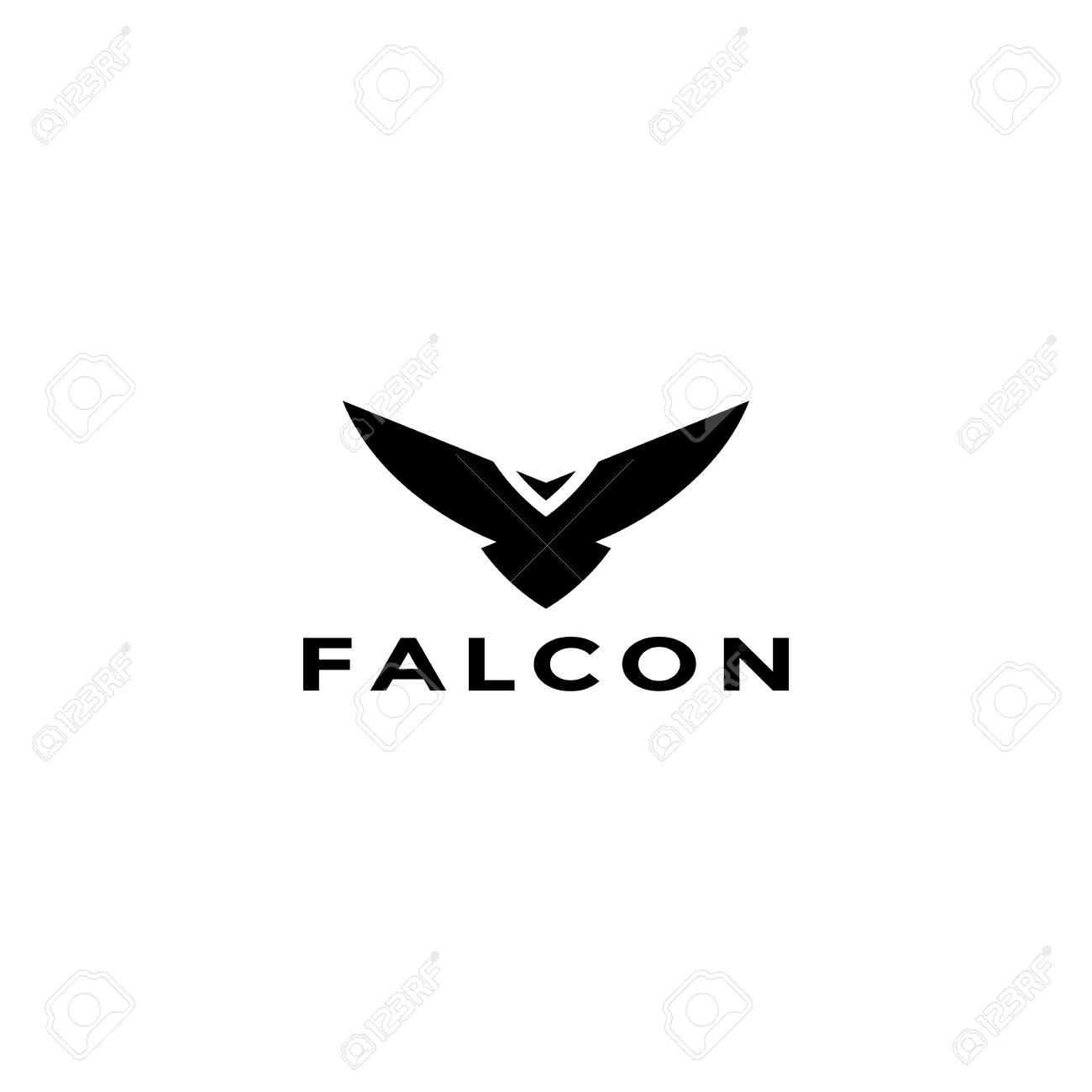 eagle logo vector design falcon logotype template hawk