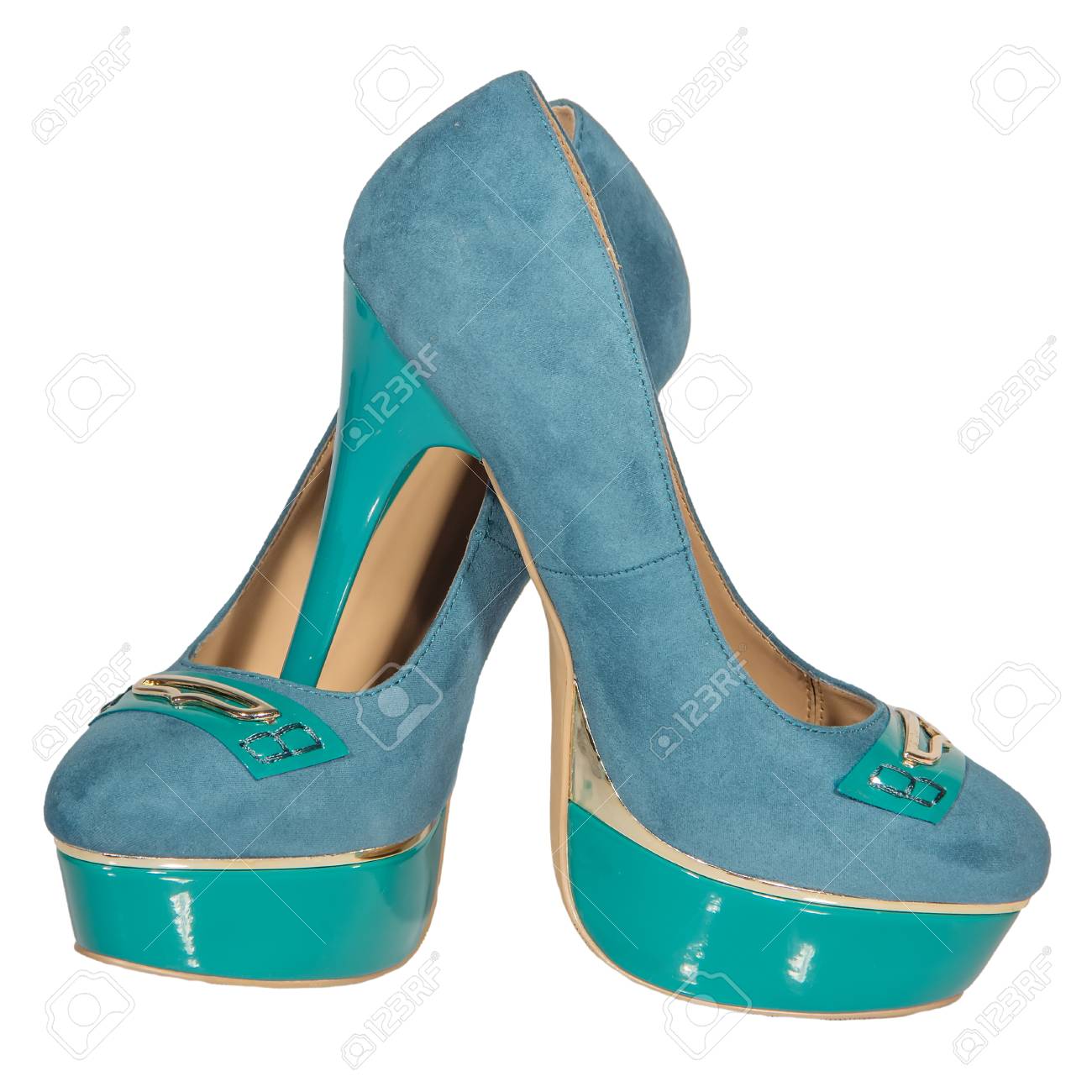 chaussure bleu femme talon