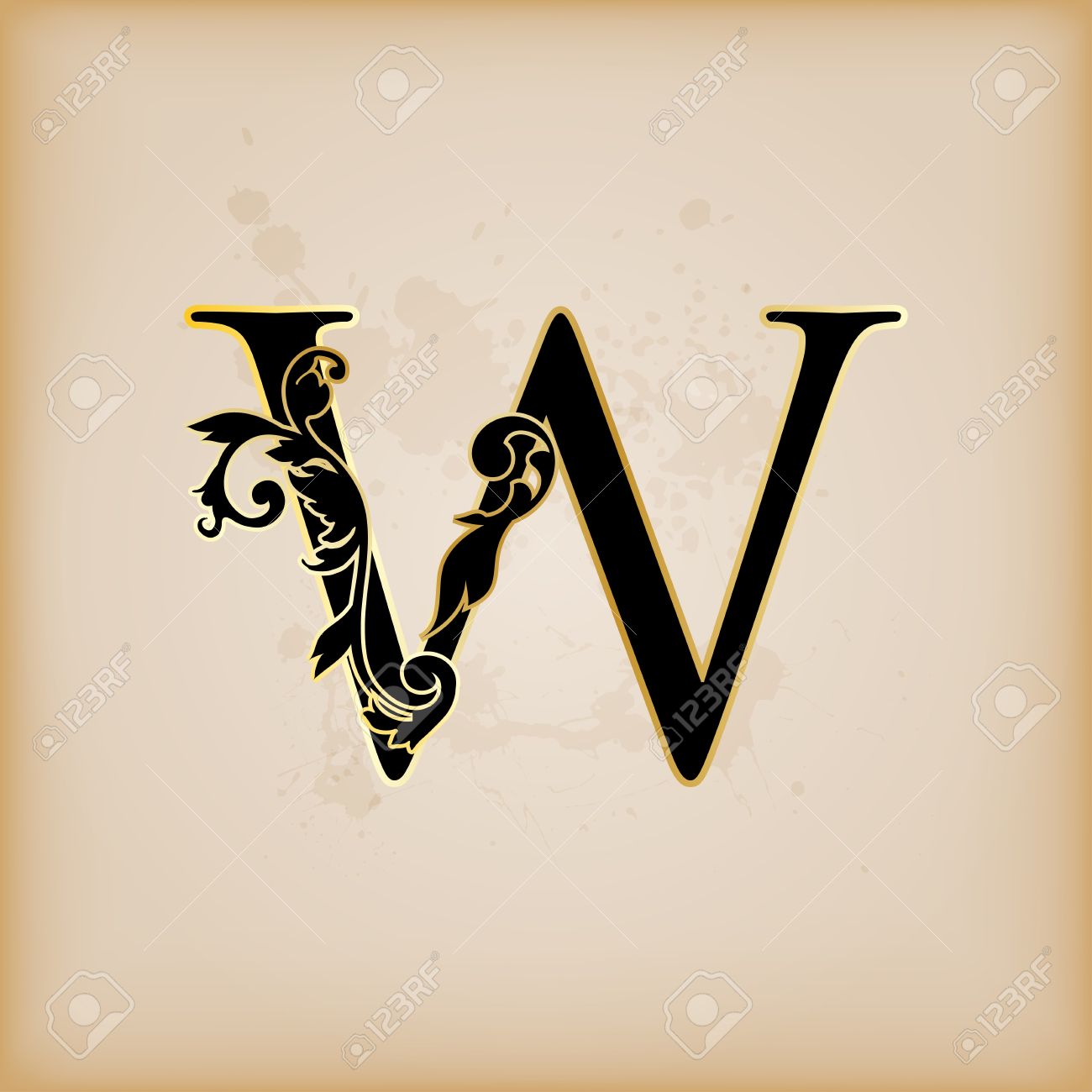 Vintage Initials Letter W Royalty Free Cliparts Vectors And Vintage Initials Letter W Royalty Free Cliparts Vectors And