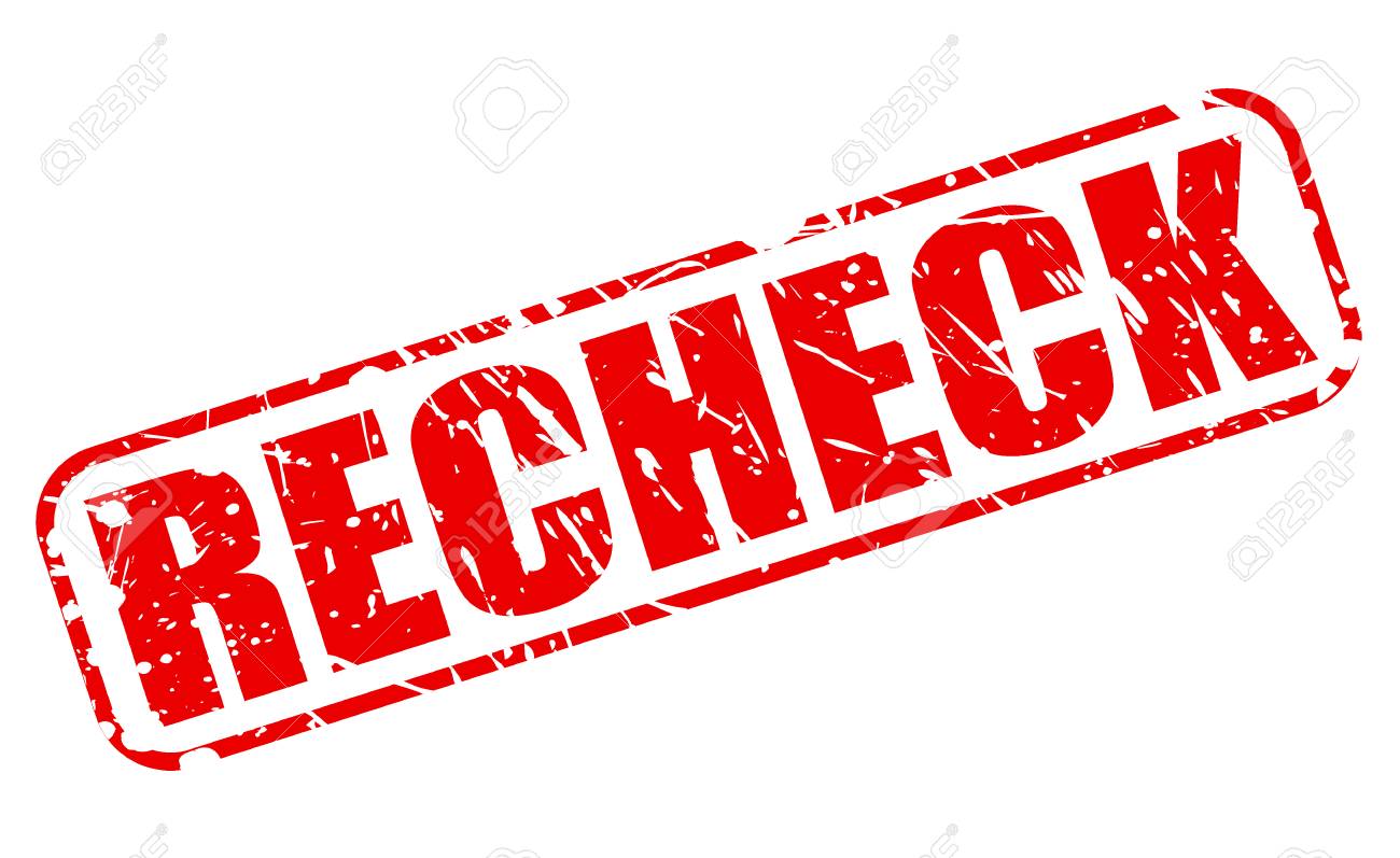 白地に赤いスタンプ テキストを再確認します のイラスト素材 ベクタ Image