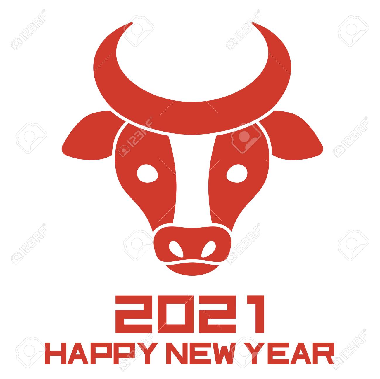 Chinese New Year Rubber Stamp Year of The Ox