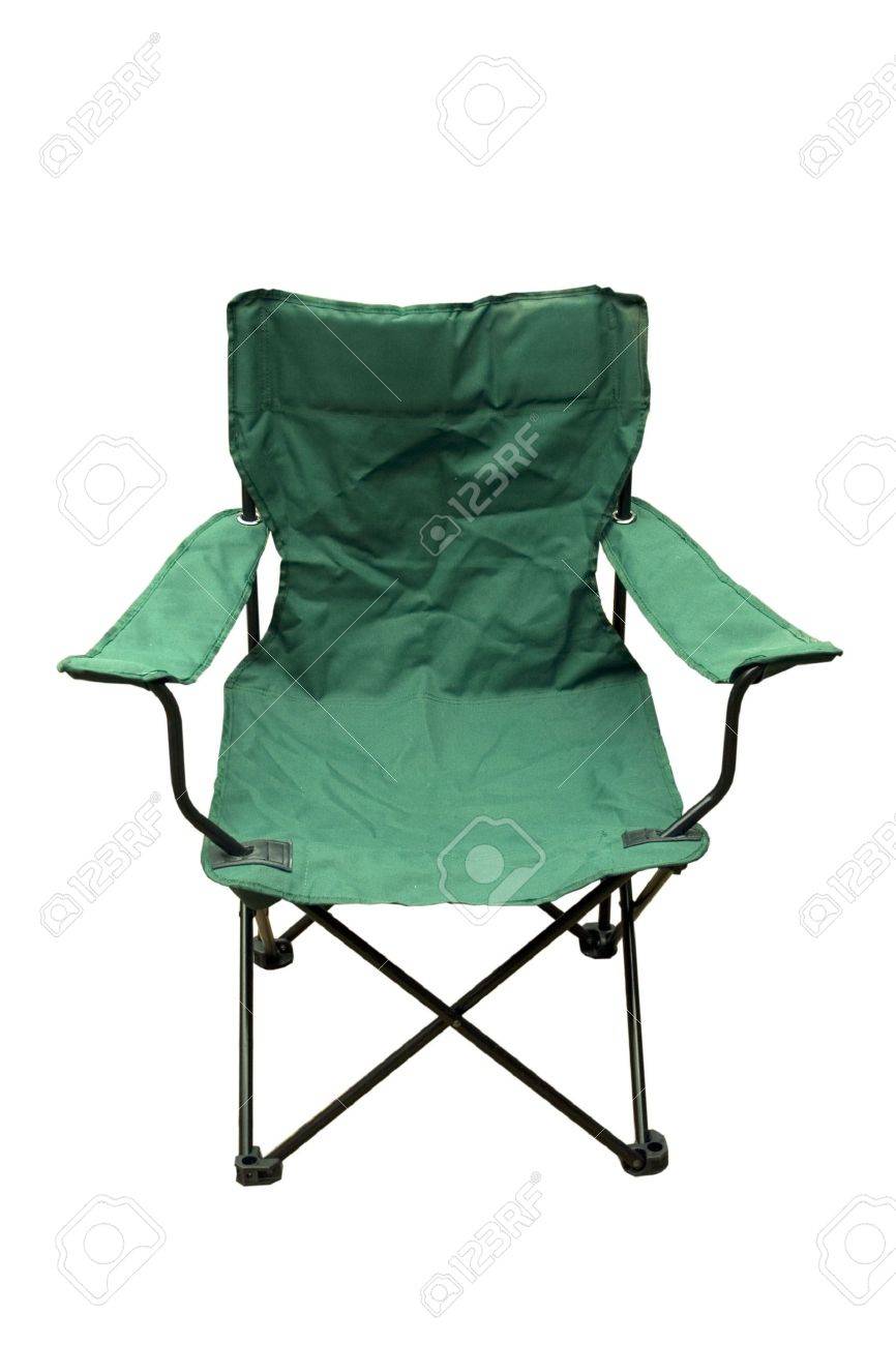 green camping chair