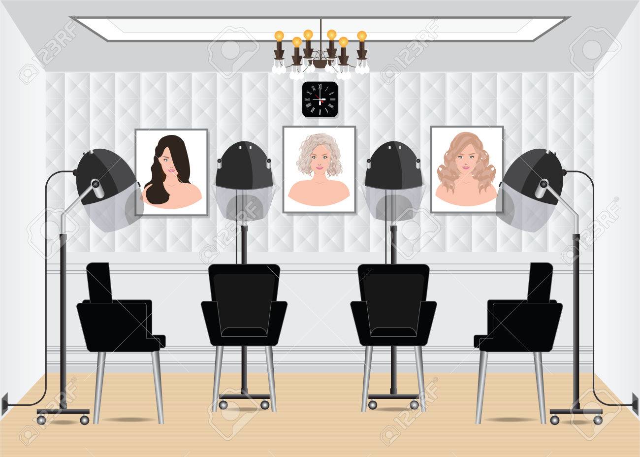 salon hooded hair dryer with chair