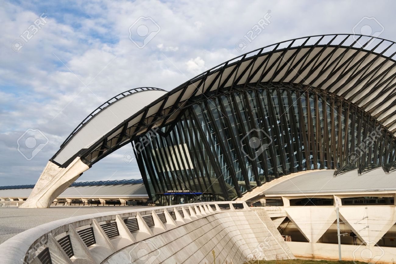 Modern Architecture France modern architecture: train station at saint-exupery airport Modern Architecture France modern architecture: train station at saint-exupery airport