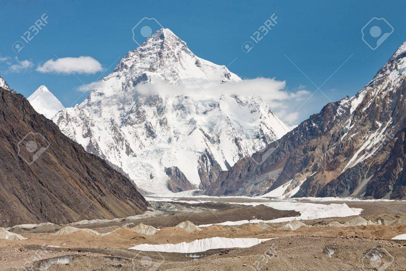 K2 Le Deuxieme Plus Haut Sommet Du Monde Chaine De Karakoram Pakistan Banque D Images Et Photos Libres De Droits Image 19410566