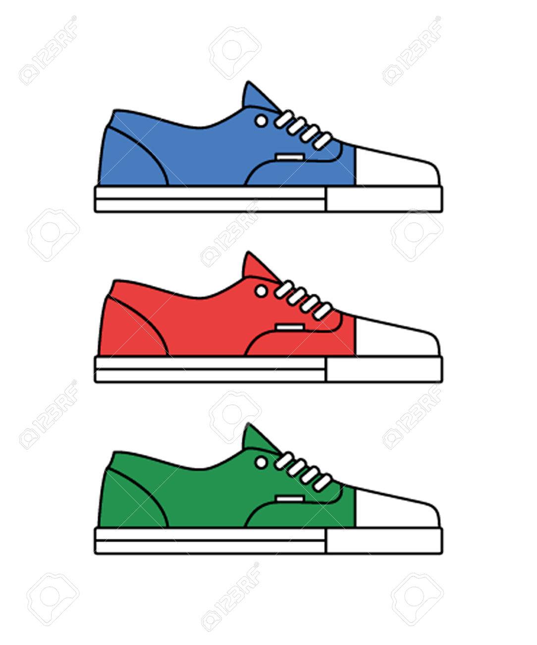 red and white canvas shoes