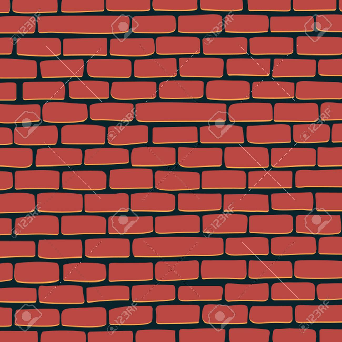 赤レンガで作られたレンガ壁 背景 ベクトル図のイラスト素材 ベクタ Image
