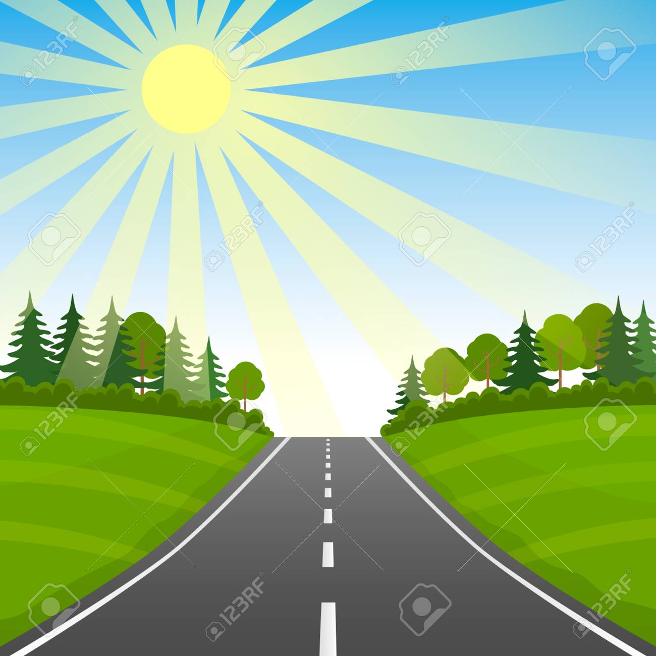 夏や春の風景と高速道路 道路車からの眺め 旅行の概念 フラットデザインのベクトルイラスト のイラスト素材 ベクタ Image 9104 夏や春の風景と高速道路 道路車からの眺め 旅行の概念 フラットデザインのベクトルイラスト のイラスト素材 ベクタ Image 9104