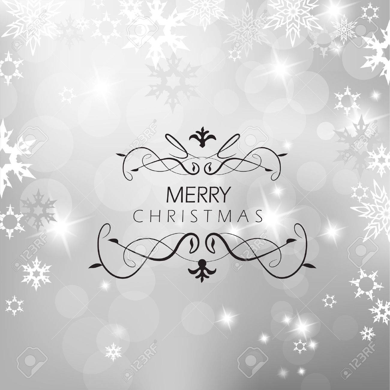 Christmas silver background with snow flakes. - 11254651 Christmas silver background with snow flakes. - 11254651