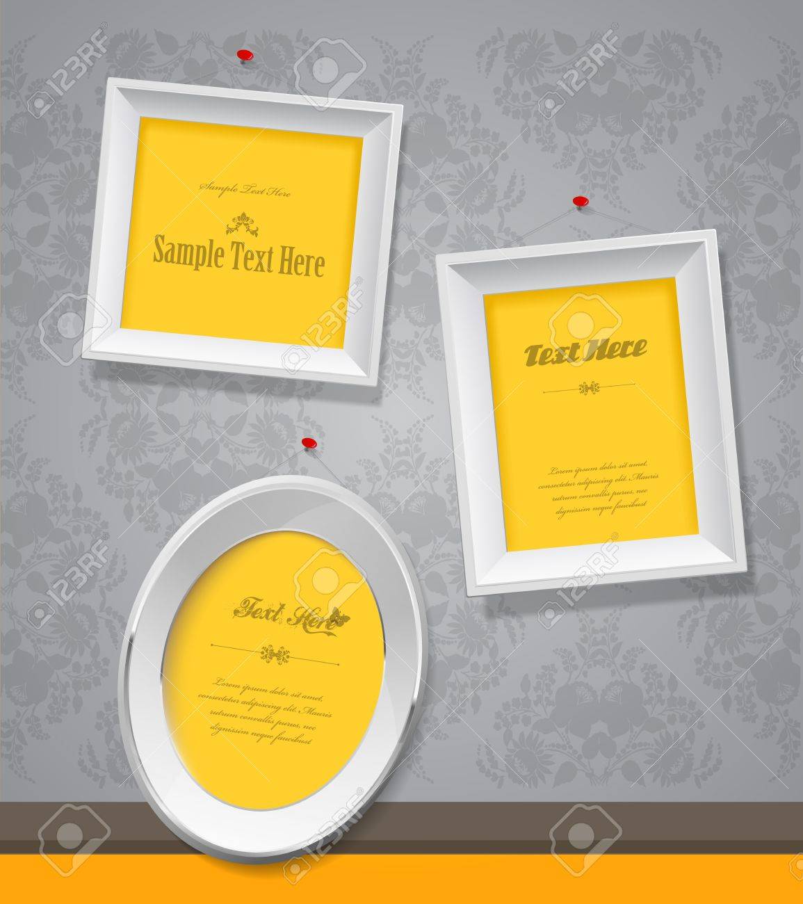 Set of empty picture frames for your own photographs. - 20216123 Set of empty picture frames for your own photographs. - 20216123