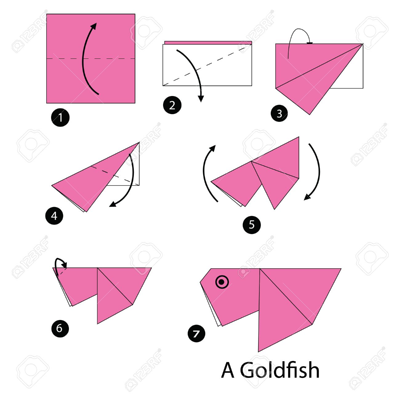Step By Step Instructions How To Make Origami Goldfish