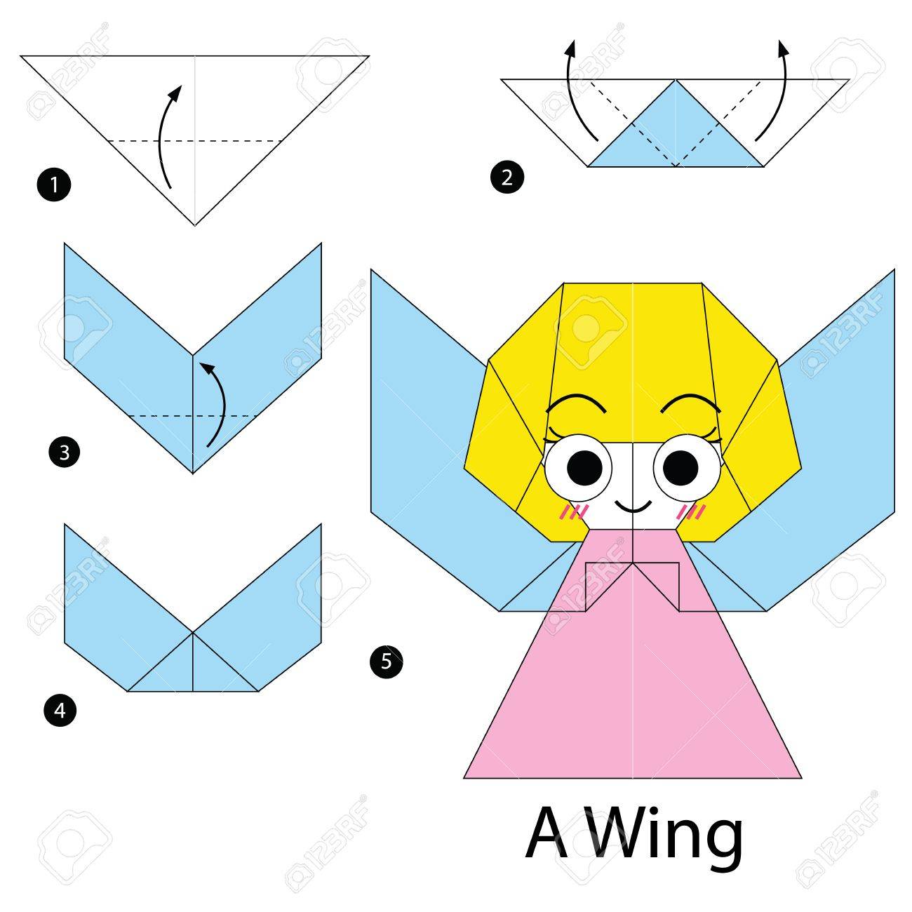 Step By Step Instructions How To Make Origami Wing