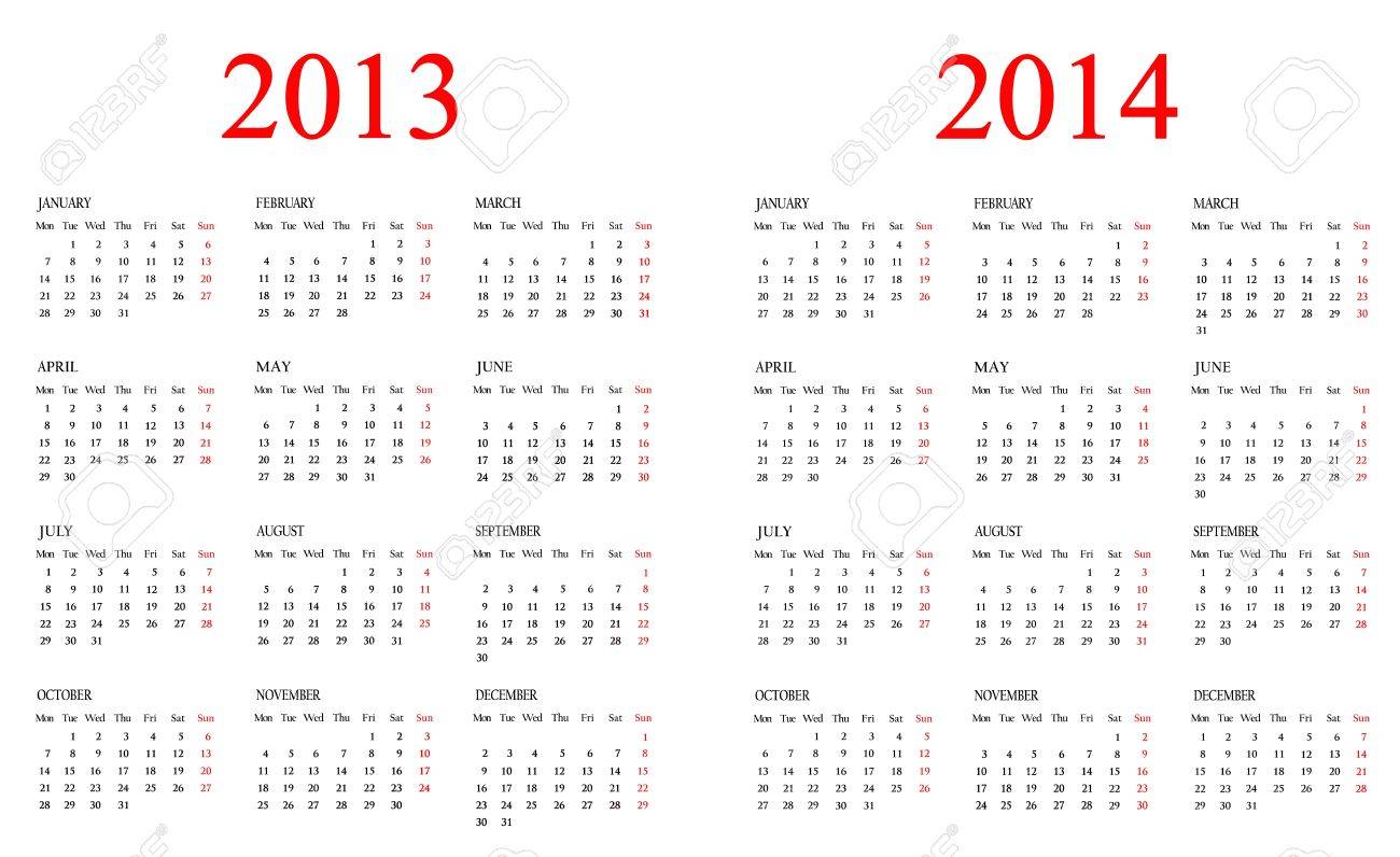 set of calendars template for 2013 2014 years stock photo picture 2013 calendars template