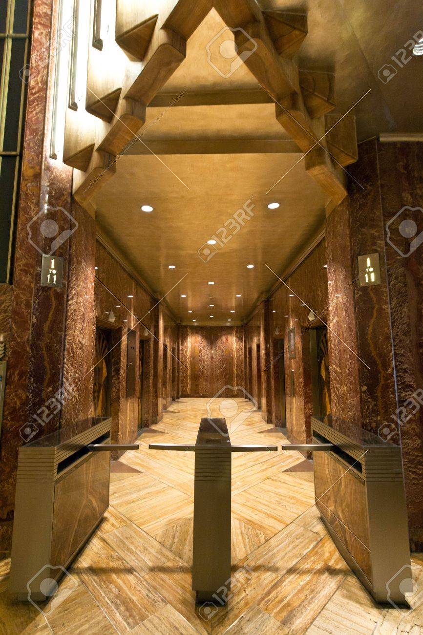 New York Usa May 7 13 Chrysler Building Lobby And Elevators Stock Photo Picture And Royalty Free Image Image