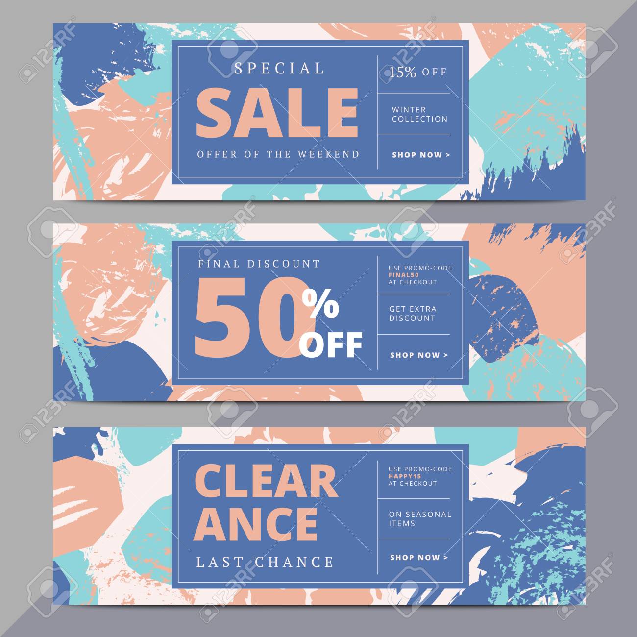 creative luxury abstract social media web banners for website