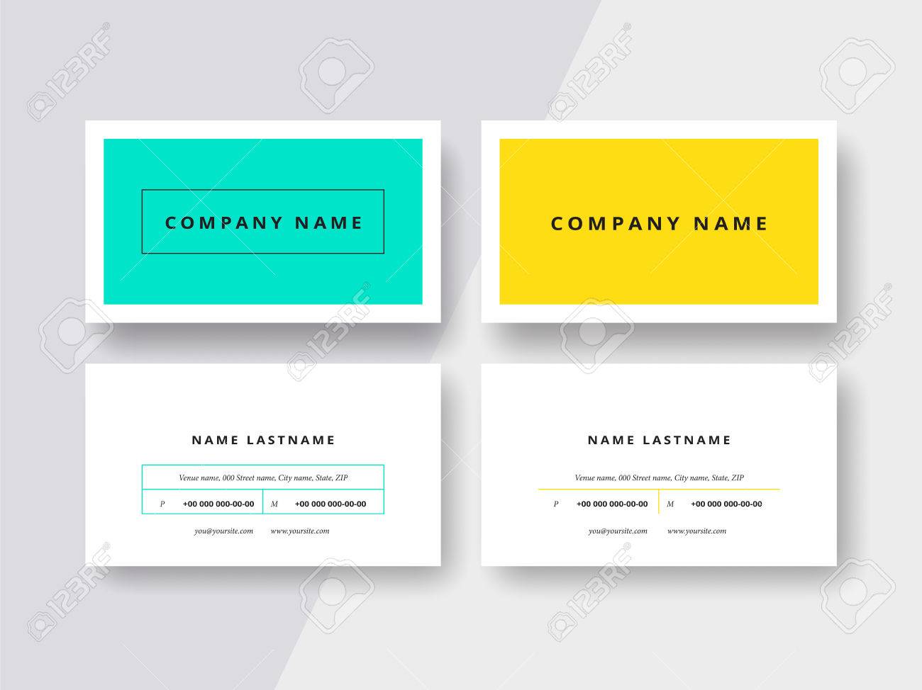 trendy minimal abstract business card templates modern corporate