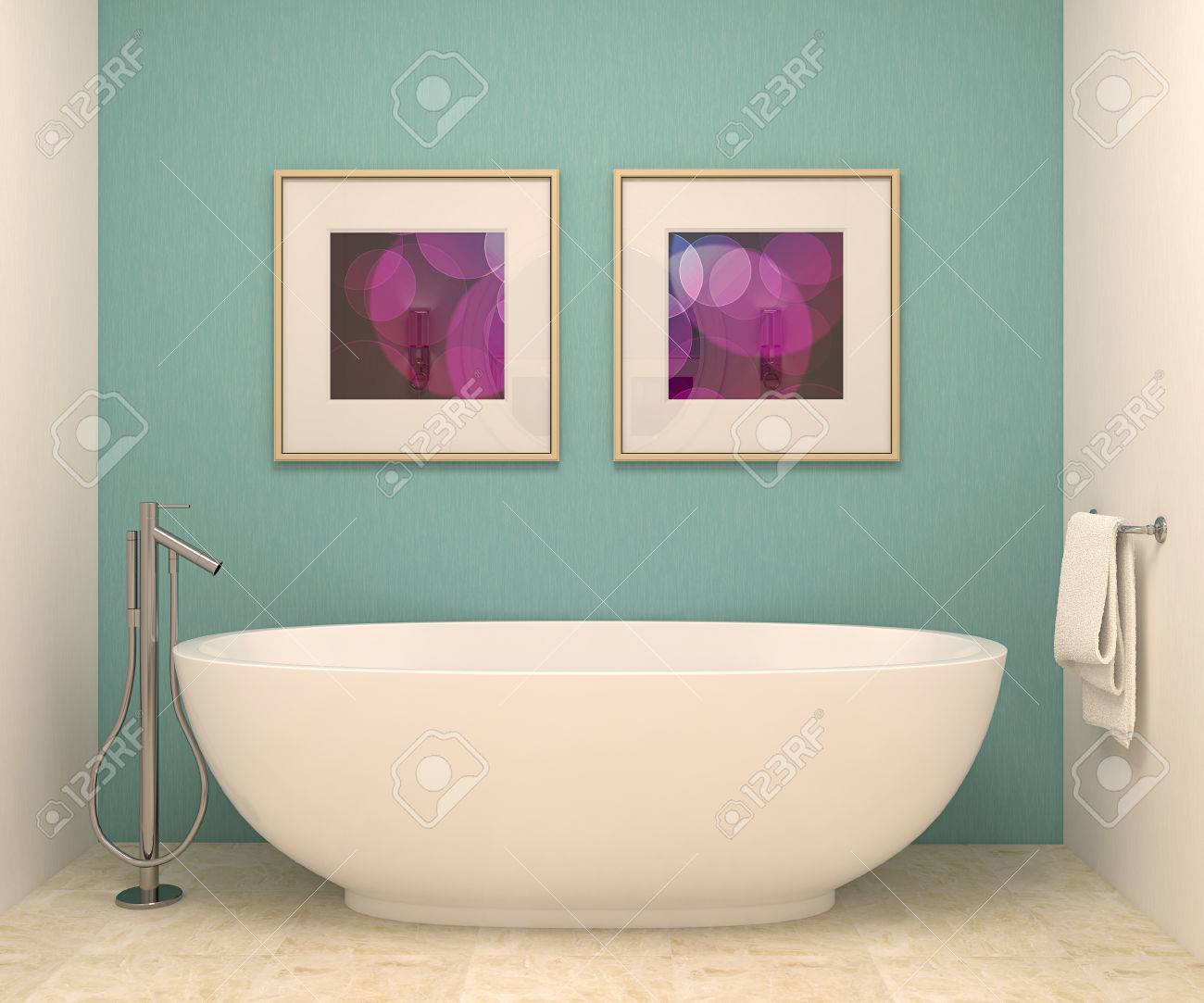 Interior Del Cuarto De Baño Moderno. 3d. Fotos En Cuadros Fue Hecha ... Interior Del Cuarto De Baño Moderno. 3d. Fotos En Cuadros Fue Hecha ...