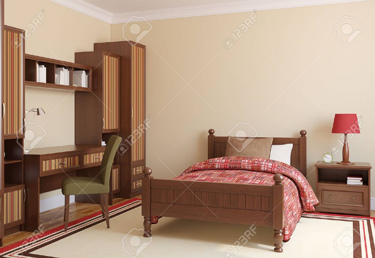 Schlafzimmer Für Jungen. 12D-Darstellung. Lizenzfreie Fotos, Bilder Schlafzimmer Für Jungen. 12D-Darstellung. Lizenzfreie Fotos, Bilder