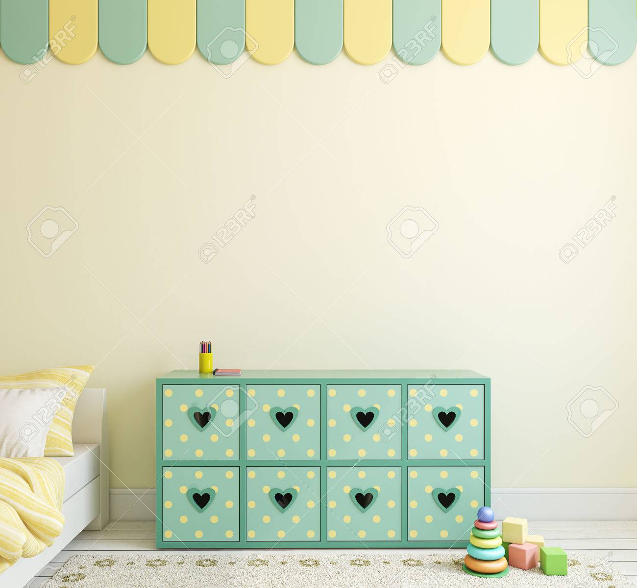 Playroom interior for boy. 3d render. - 53674060 Playroom interior for boy. 3d render. - 53674060