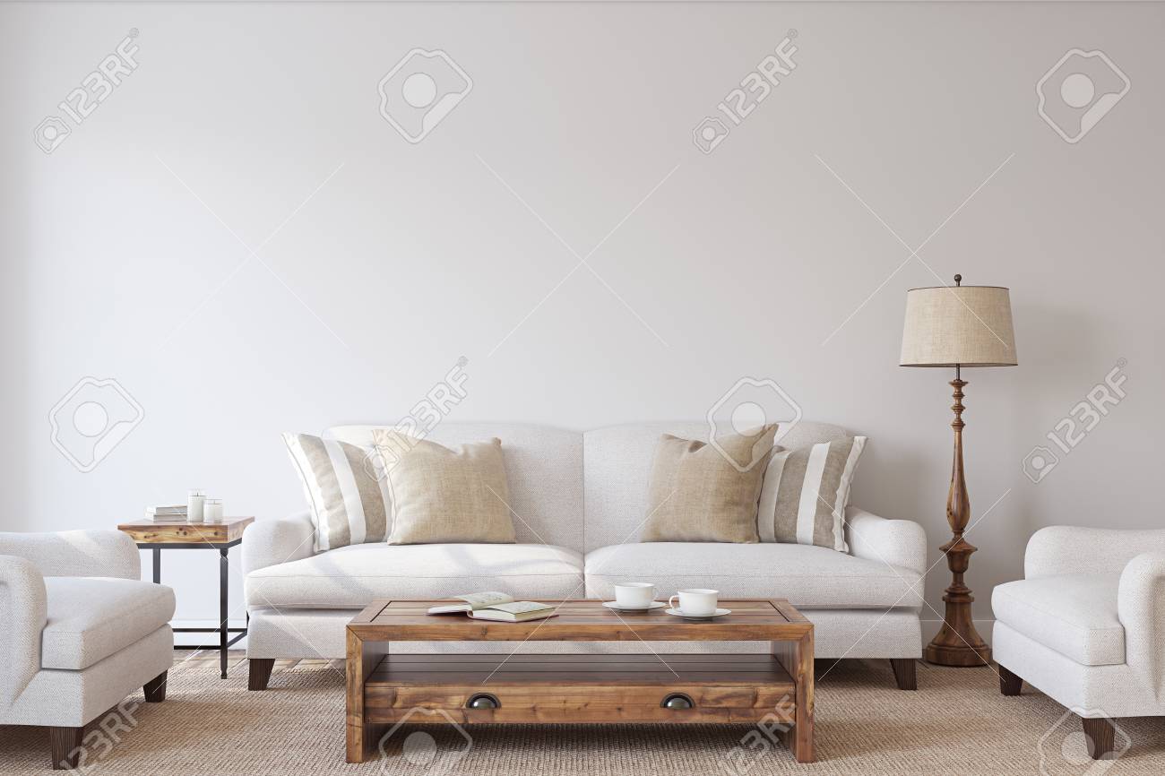 Living-room interior. Mockup. 3d render. - 84166869 Living-room interior. Mockup. 3d render. - 84166869