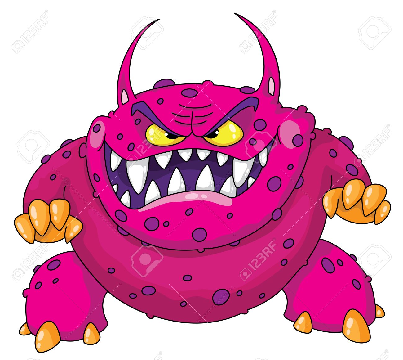 怒っているモンスターのイラスト のイラスト素材 ベクタ Image