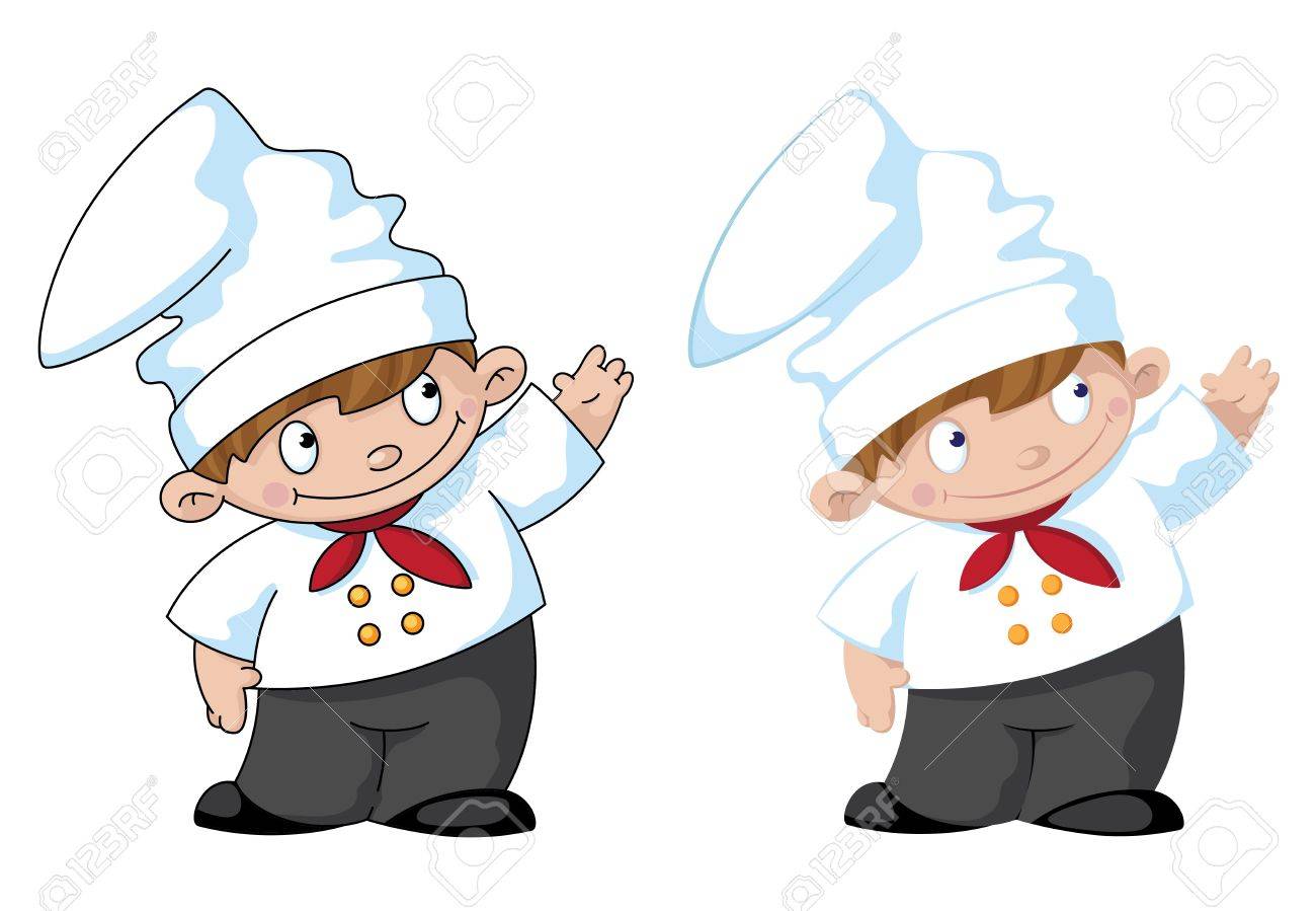 小さなかわいいコックのイラスト のイラスト素材 ベクタ Image