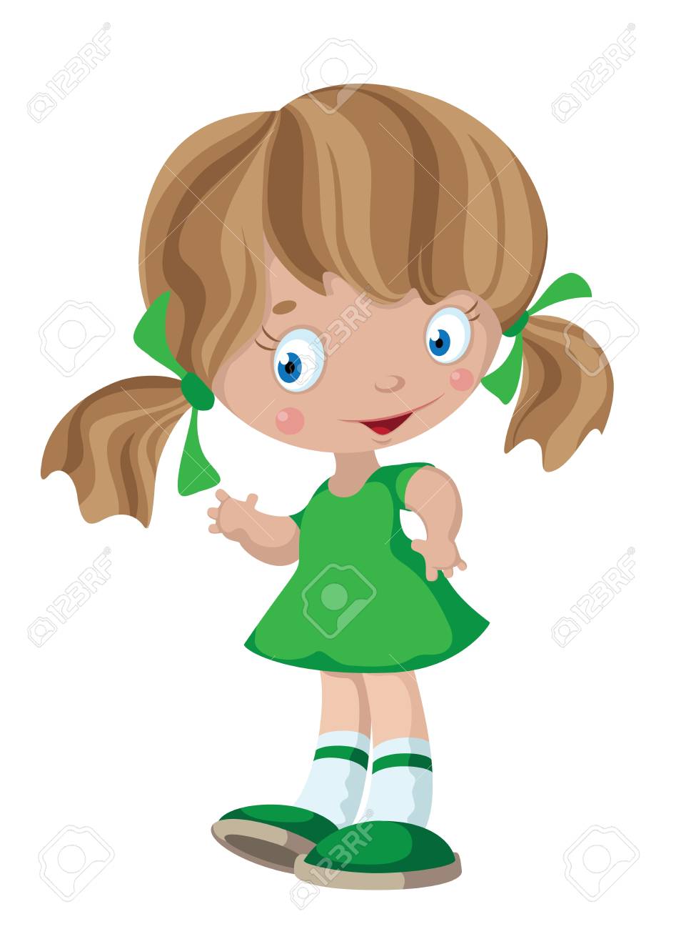 面白い女の子のイラスト のイラスト素材 ベクタ Image