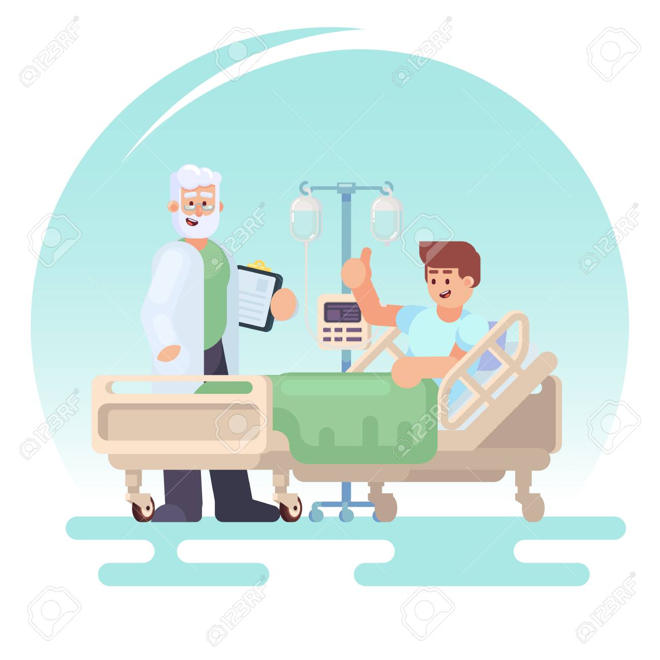患者の入院 医師は点滴の医療ベッドで患者の病棟を訪問する フラットスタイルイメージeps10のベクトルカラフルなイラスト のイラスト素材 ベクタ Image 患者の入院 医師は点滴の医療ベッドで患者の病棟を訪問する フラットスタイルイメージeps10のベクトルカラフルなイラスト のイラスト素材 ベクタ Image