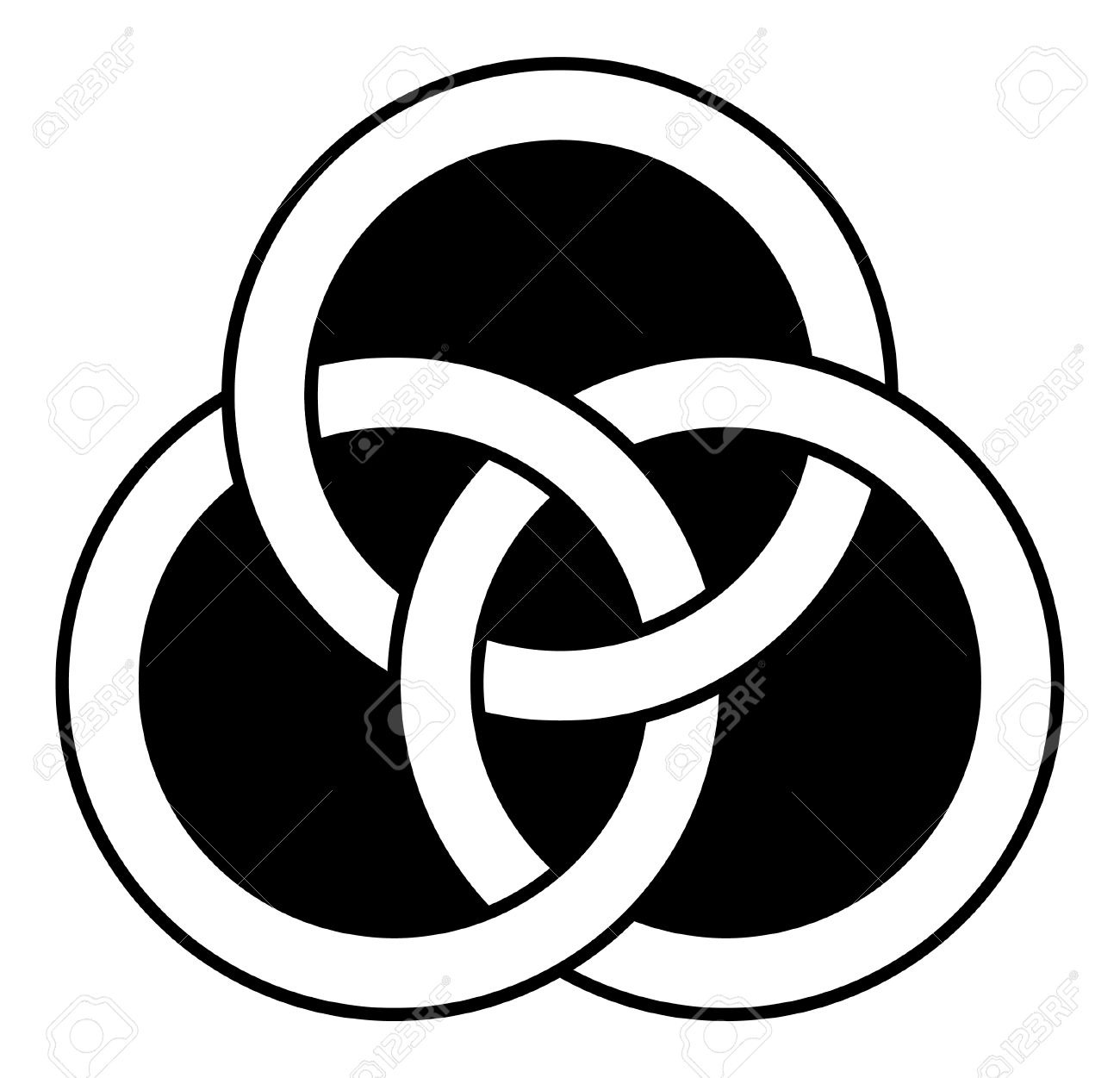 three interlocking rings