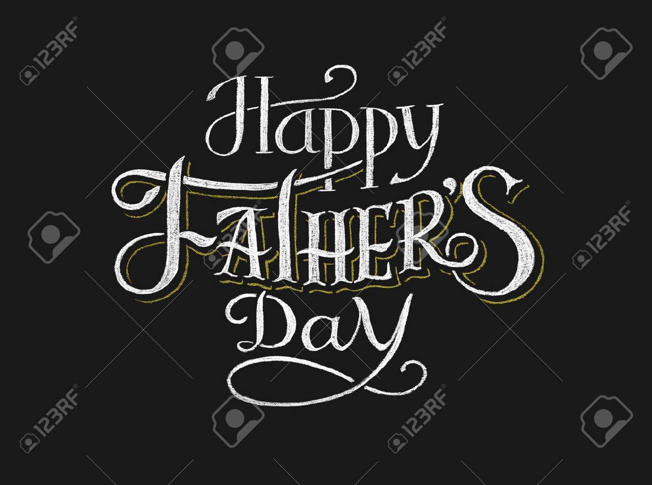 幸せな父の日 黒板のレタリング Eps8 Rgb グローバル カラー グラデーション無料 各要素は個別にグループ化します のイラスト素材 ベクタ Image 40454528