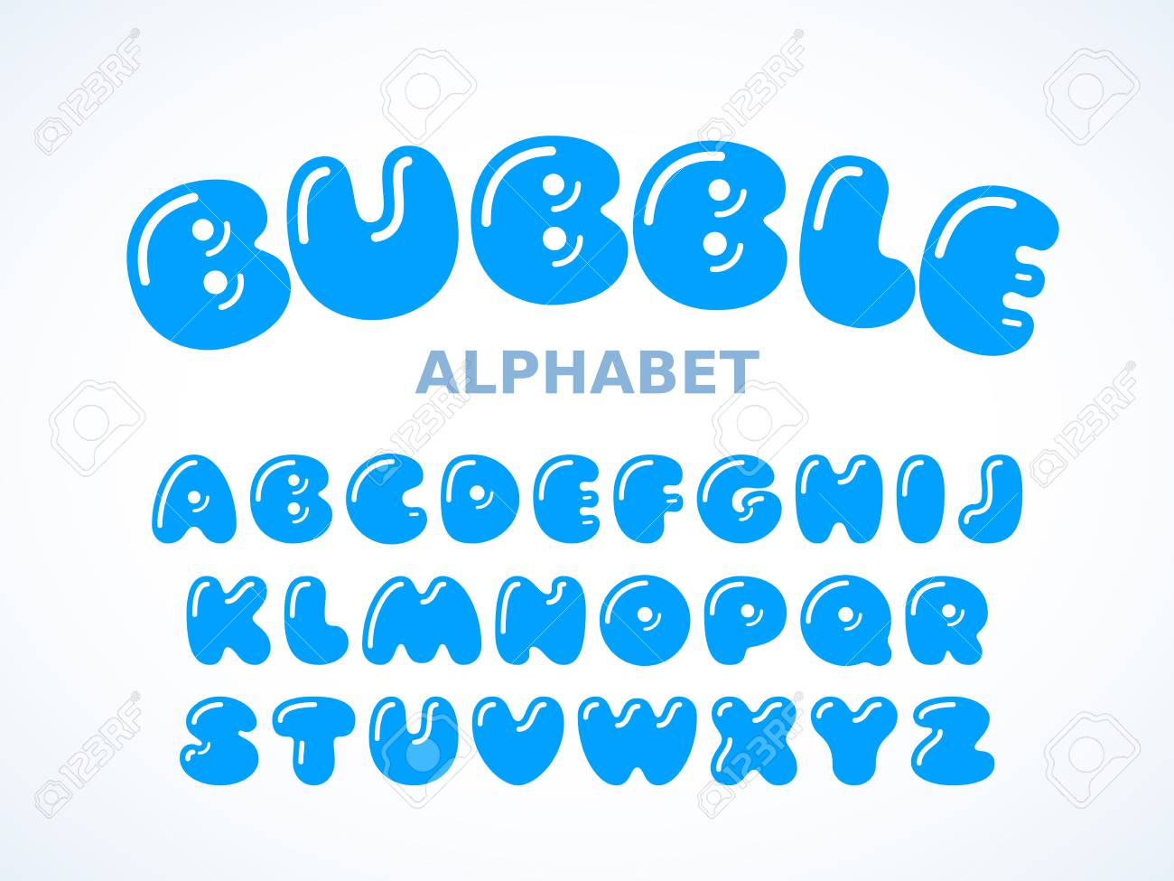 vector bubble alphabet letters a z rgb global colors royalty free bubble alphabet letters