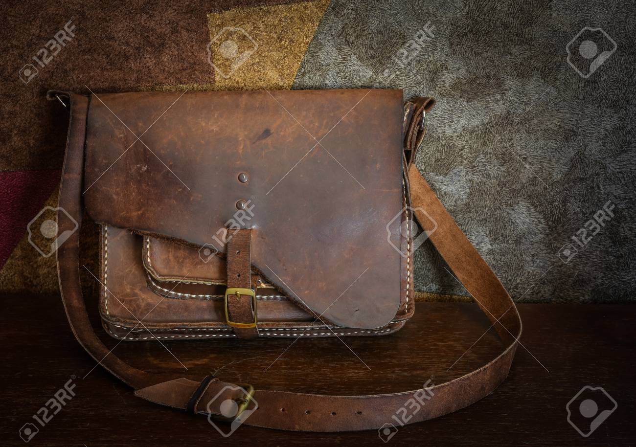rustic leather tote