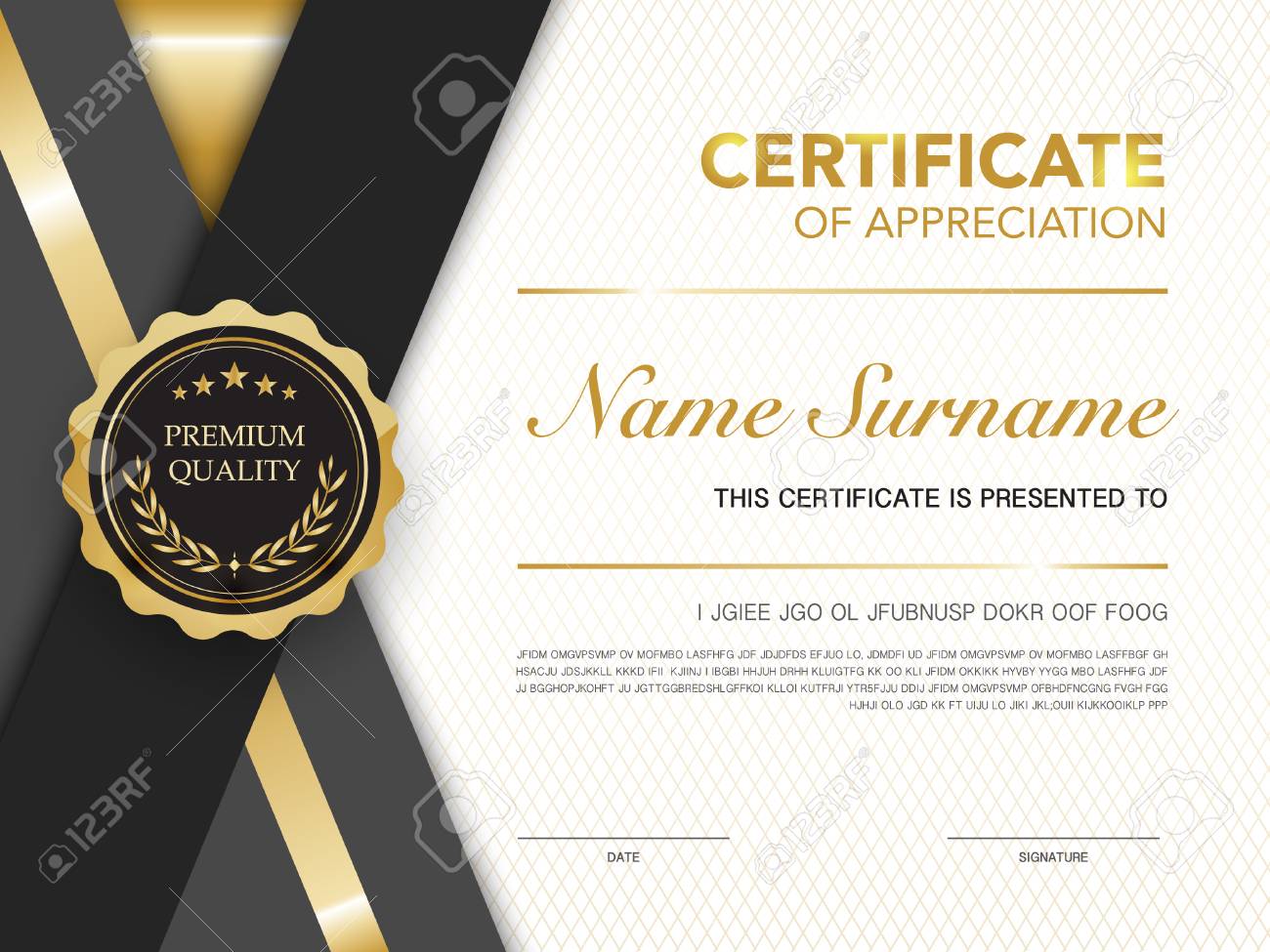 diploma certificate template black and gold color with luxury diploma certificate format