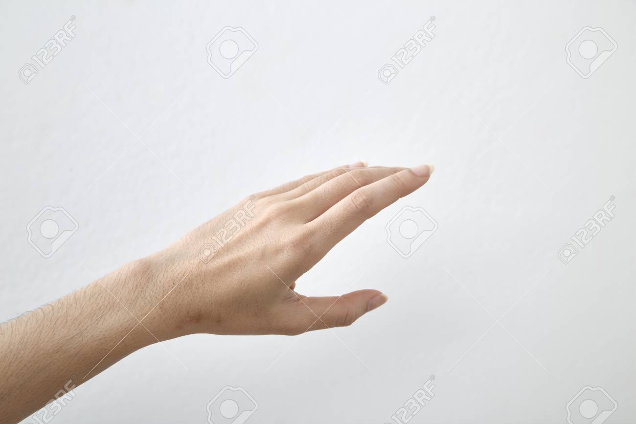 Side View Of Beautiful Relaxed Right Female Hand Palm With Neutral Manicure  On White Background. Closeup Studio Shot. Stock Photo, Picture and Royalty  Free Image. Image 109794162.