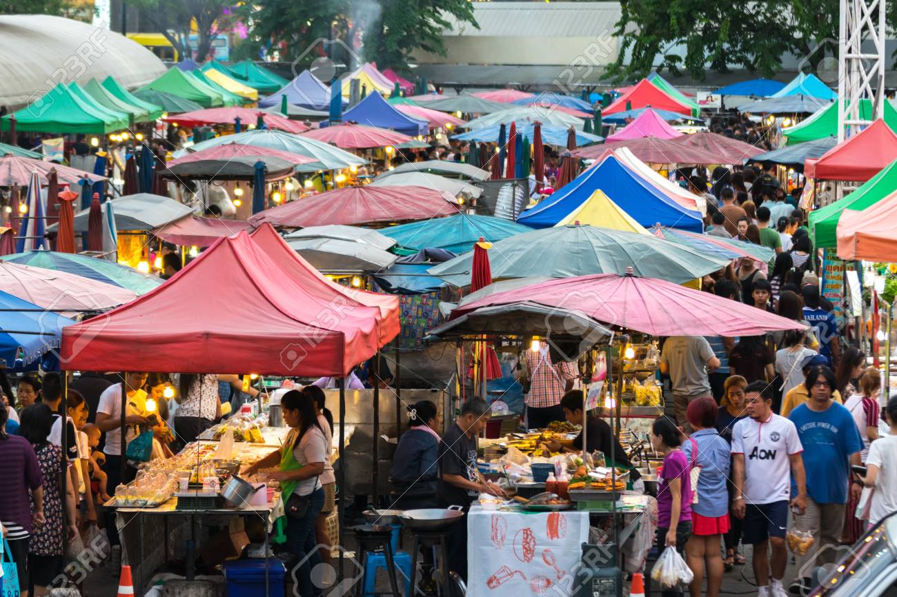 Bangkok, Thailand - December 7, 2015 : Thai exotic food in street food market. Like the charming people, exotic foods greets you on almost every corner in Thailand. - 54010945 Bangkok, Thailand - December 7, 2015 : Thai exotic food in street food market. Like the charming people, exotic foods greets you on almost every corner in Thailand. - 54010945