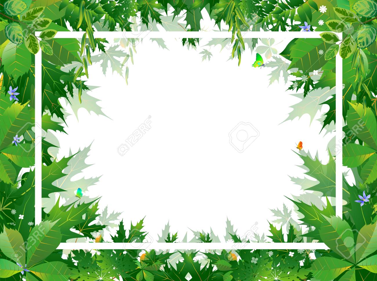 bright tropical background with jungle plants exotic pattern