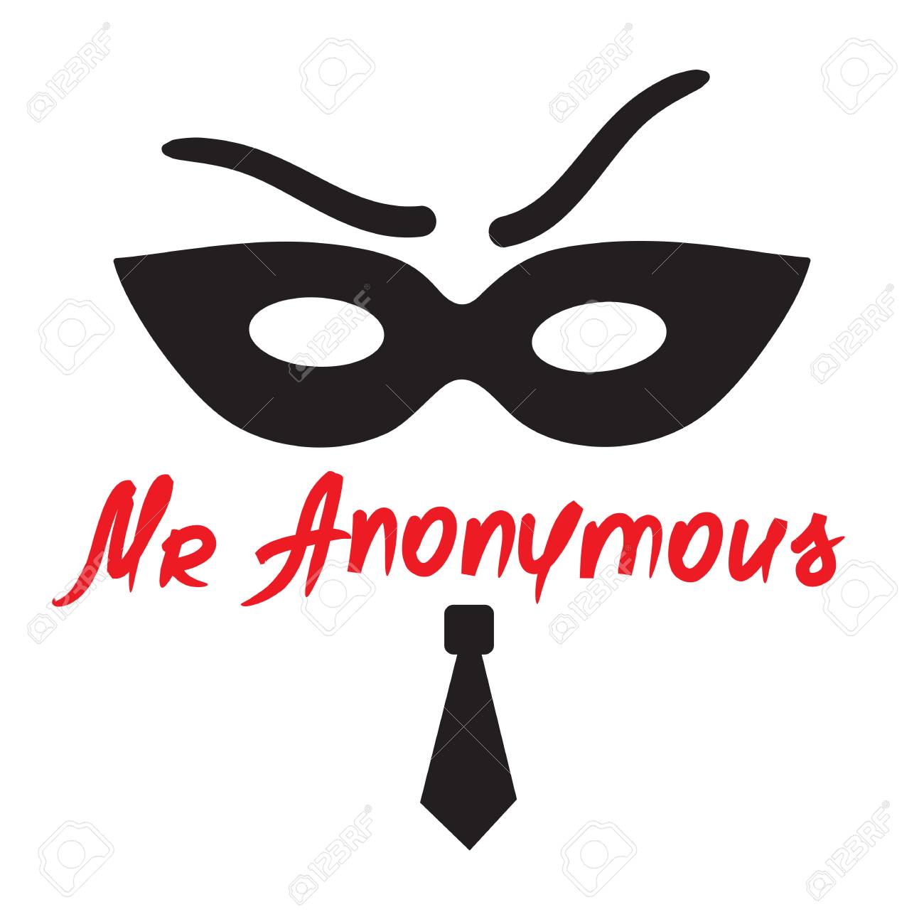 Mister Anonymous - Drawing Of A Stranger In A Mask. Royalty Free SVG,  Cliparts, Vectors, and Stock Illustration. Image 96877999., image size:1300x1300