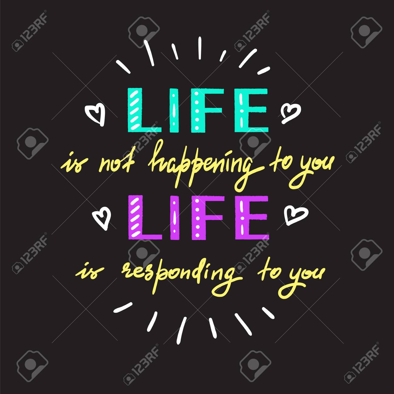 handwritten motivational quote template design royalty free cliparts
