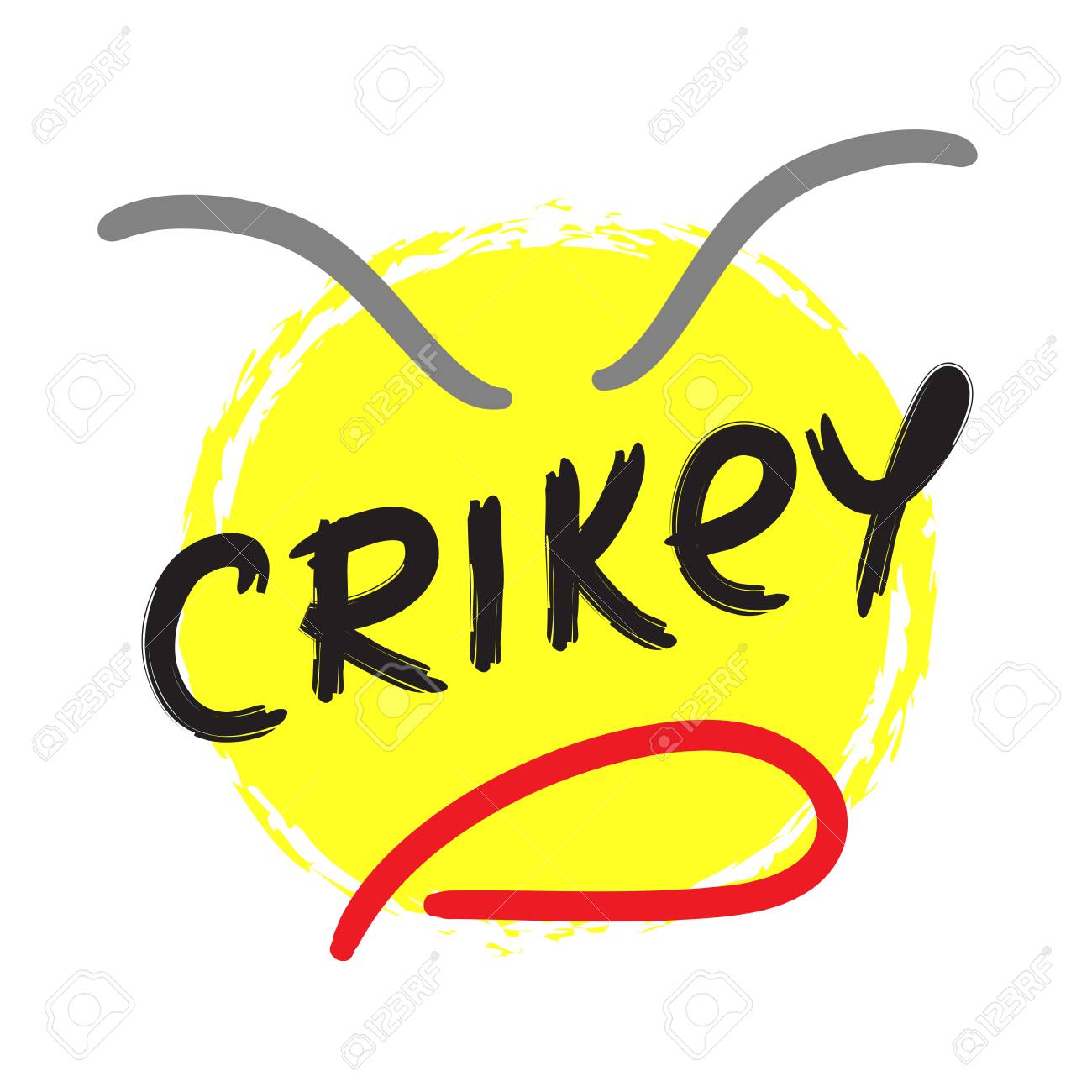 Crikey - emotional handwritten fancy quote, Australian slang, urban dictionary. Print for poster, t-shirt, bag, logo, postcard, flyer, sticker, sweatshirt, cup, badge. Funny original simple vector - 108537022 Crikey - emotional handwritten fancy quote, Australian slang, urban dictionary. Print for poster, t-shirt, bag, logo, postcard, flyer, sticker, sweatshirt, cup, badge. Funny original simple vector - 108537022